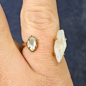 Kendra Scott Open Band Mother Of Pearl Style Gold Colored